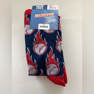 Crazy Boxer 3-Pack Crew Socks Adult Shoe Size 6-13/Sock Size 10-13